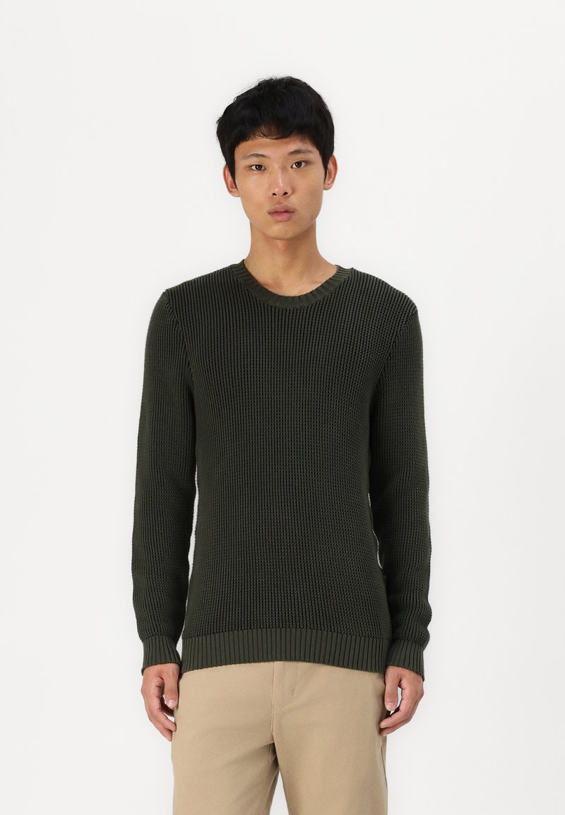 Replay Stickad tröja - mud green