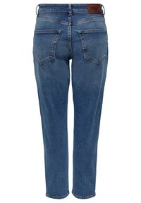 Blå denimjeans med rak passform, medelhög midja och två bakfickor. Tyget har en klassisk, något blekt look med sömnadsdetaljer.