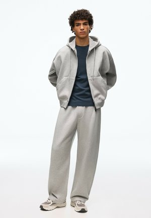 Bershka, SET HOODIE ZIP +BALLOON TROUSERS - Survêtement - dark grey