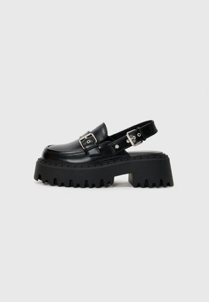 Sandalen met plateauzool - black
