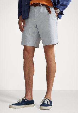 9-INCH STRAIGHT FIT STRIPED OXFORD SHORT - Shorts - blue/white