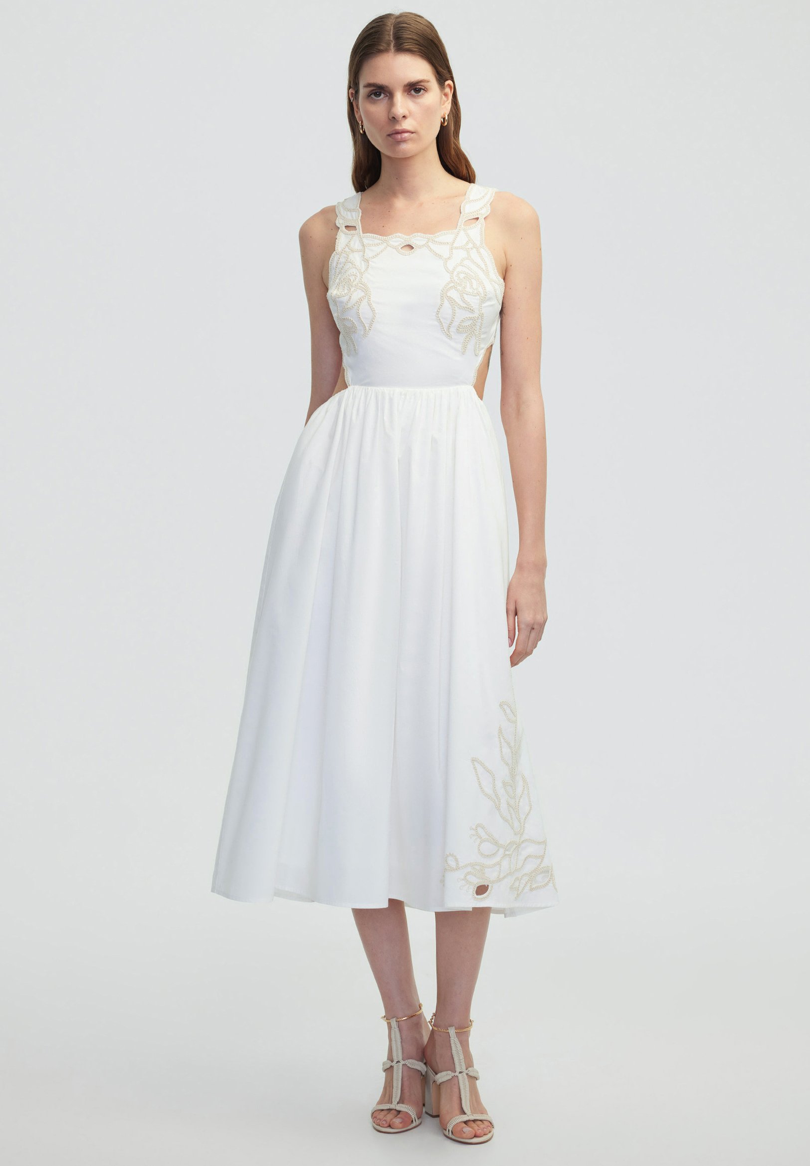 Ipekyol CONTRAST EMBROIDERED - Cocktail dress / Party dress - ecru/white -  Zalando