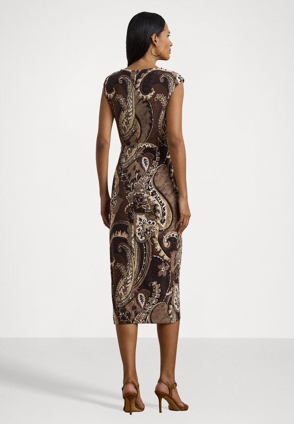 REIDLY PAISLEY STRETCH JERSEY TIE FRONT DRESS - Shift dress3
