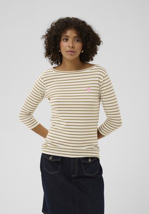 LIDDY BOATNECK 3/4 - Maglietta a manica lunga - chalk petrified/pink heart