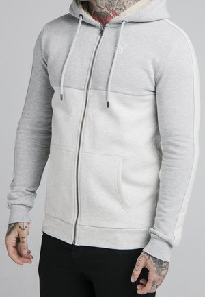 Mikina na zip - mottled grey