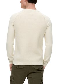 QS MIT RAGLANÄRMELN - Strickpullover - wollweiß