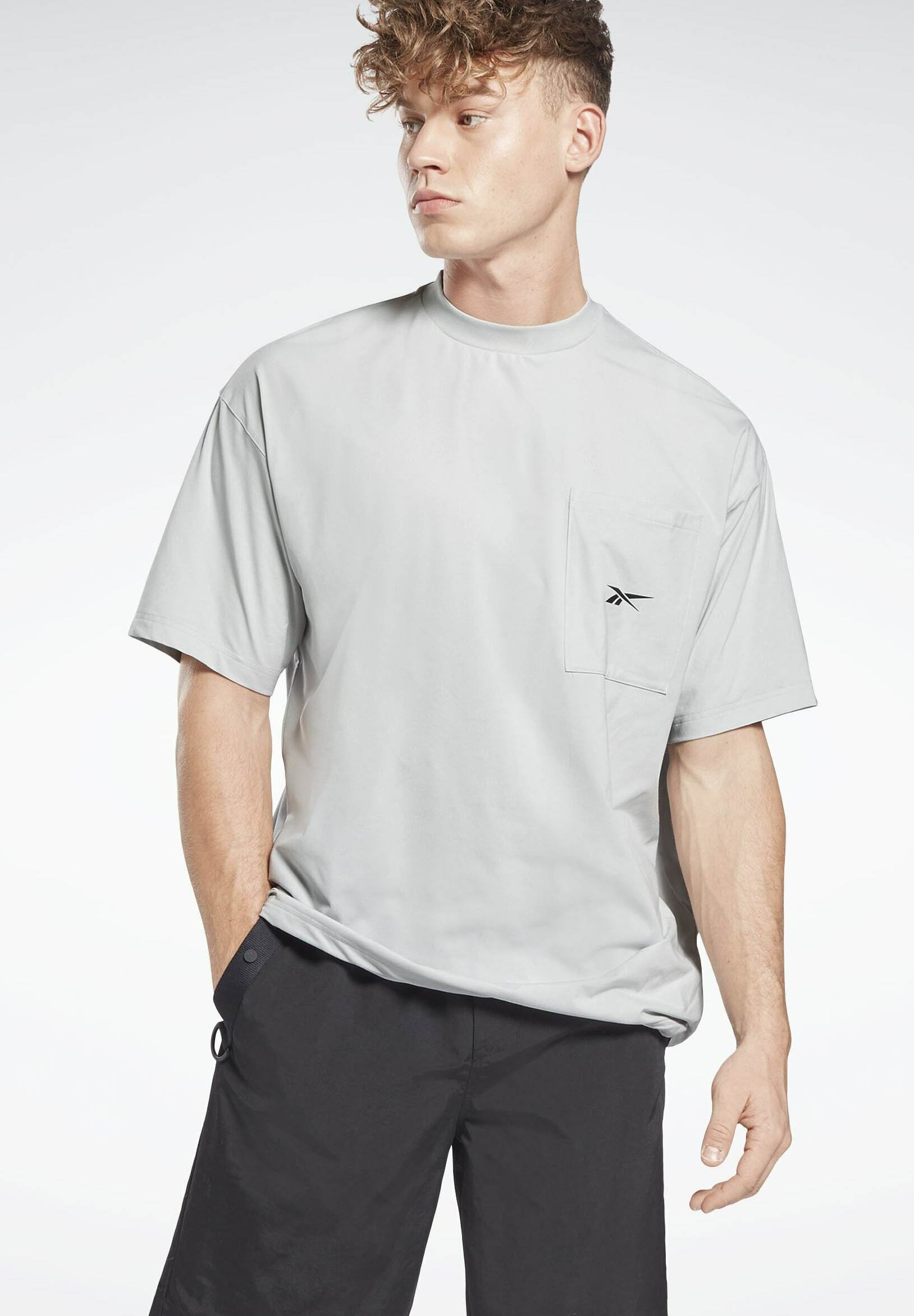 Reebok Vector Pocket T Shirt T Shirt Print Grey Grau Zalando De