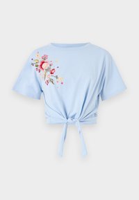 YASFABIAN KNOT TEE - Printtipaita - clear sky