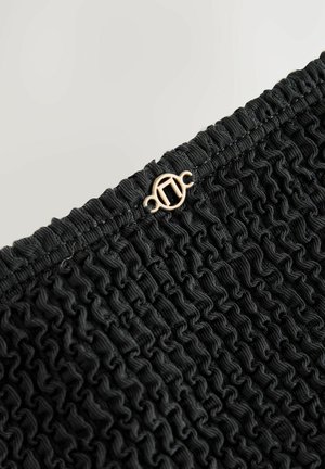 Next HIGH WAIST LEG FIT - Bikini bottoms - black crinkle