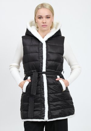 DOUBLE-FACED SLEEVELESS  - Vest - black