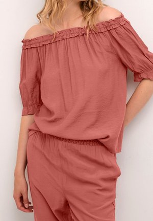 Cream Camicetta - red
