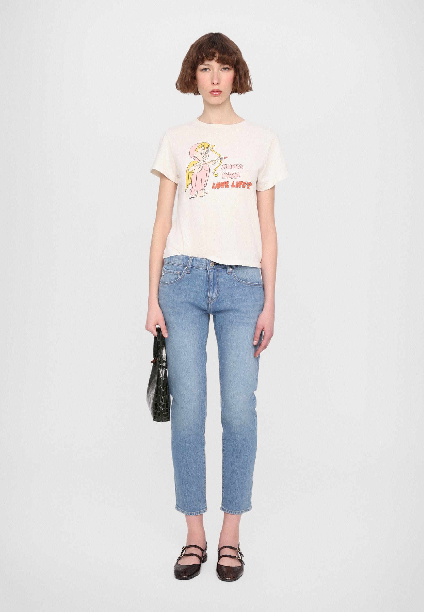 “RE DONE” love Life Classic Tシャツ VintageWhite RE/DONE Love Life Classic Tee in Vintage White – Stanley Korshak