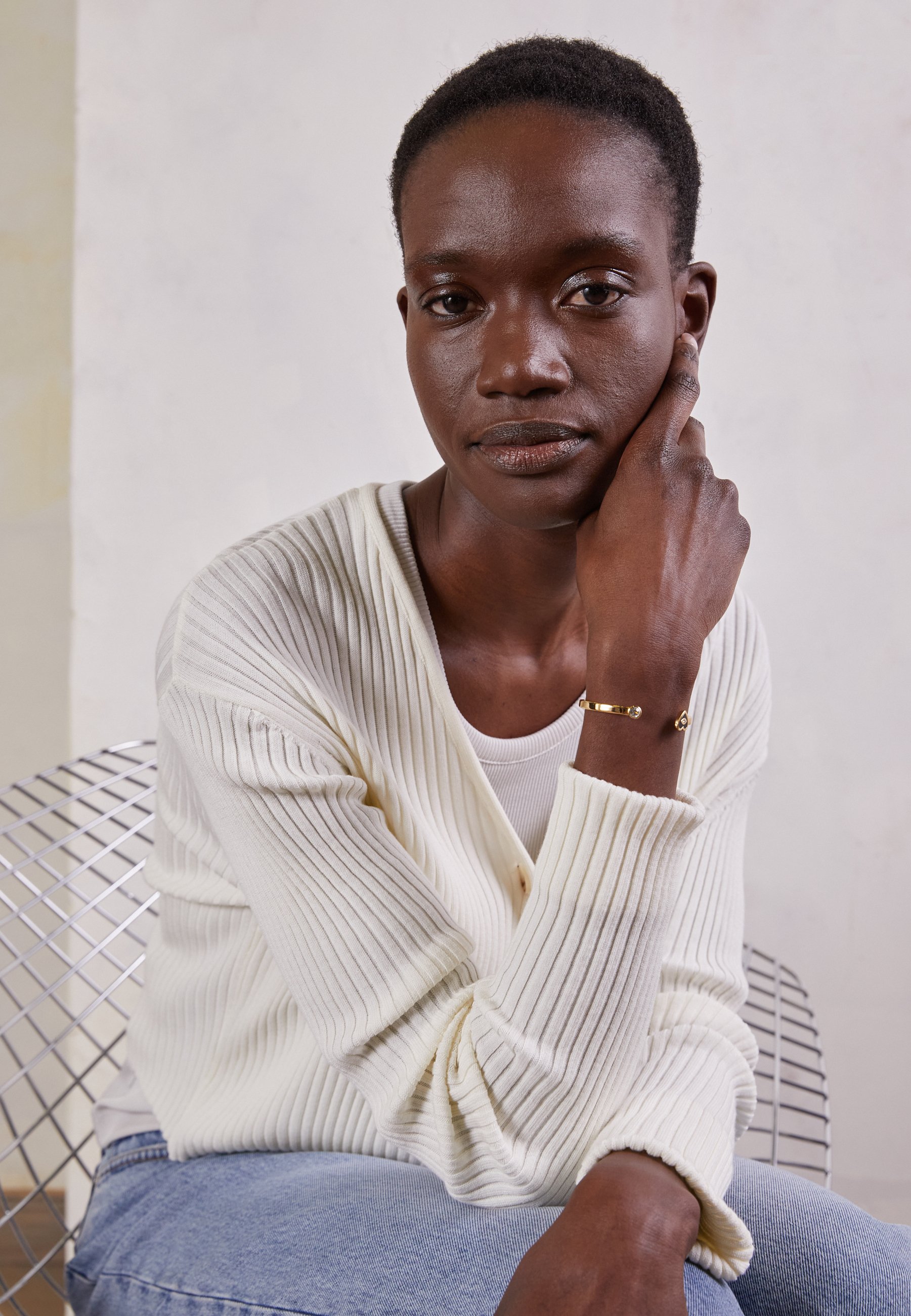 Rebecca Minkoff EVIL EYE HEART OPEN CUFF Bracelet Black shiny Gold Rebecca Minkoff EVIL EYE HEART OPEN CUFF Bracelet Black shiny Gold