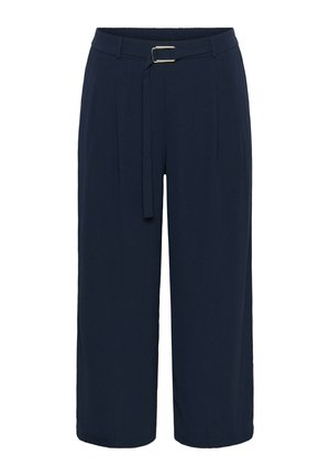 Kaffe Curve, KCILIA CROPPED PANTS - Hlače - dark blue