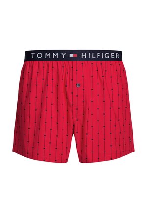 Tommy Hilfiger Trunks - pinstripe hearts primary red aop