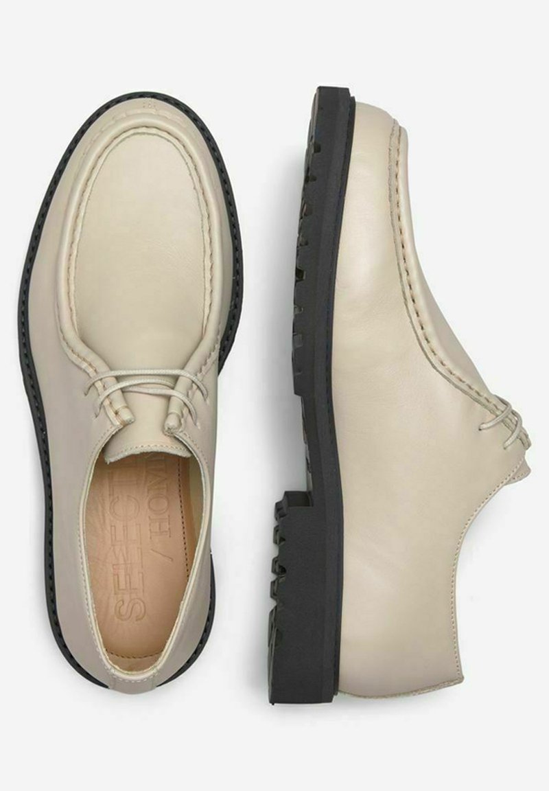 Herren Klassische Schnürer | Selected Homme MOC Bootsschuh winter twig/beige - EC69512 Herren Klassische Schnürer | Selected Homme MOC Bootsschuh winter twig/beige - EC69512