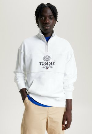 LOGO HALF-ZIP - Sweater - white