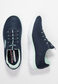 Skechers Wide Fit SUMMITS - Trainers - navy/aqua