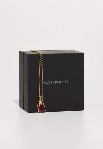 Alan Crocetti GEM IN HEAT NECKLACE LAB RUBY UNISEX - Colier - gold-coloured