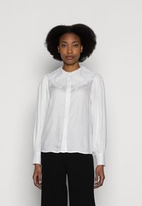 Freequent ULVA EMBROIDERY - Blusa com botões - offwhite