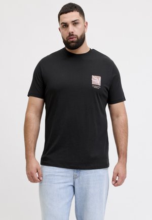 Jack & Jones JORMONTAUK TEE CREW NECK - Μπλουζάκι με στάμπα - black