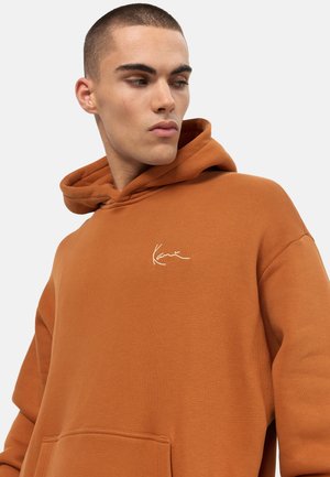 CHEST SIGNATURE HOODIE - Kapuzenpullover - dark orange