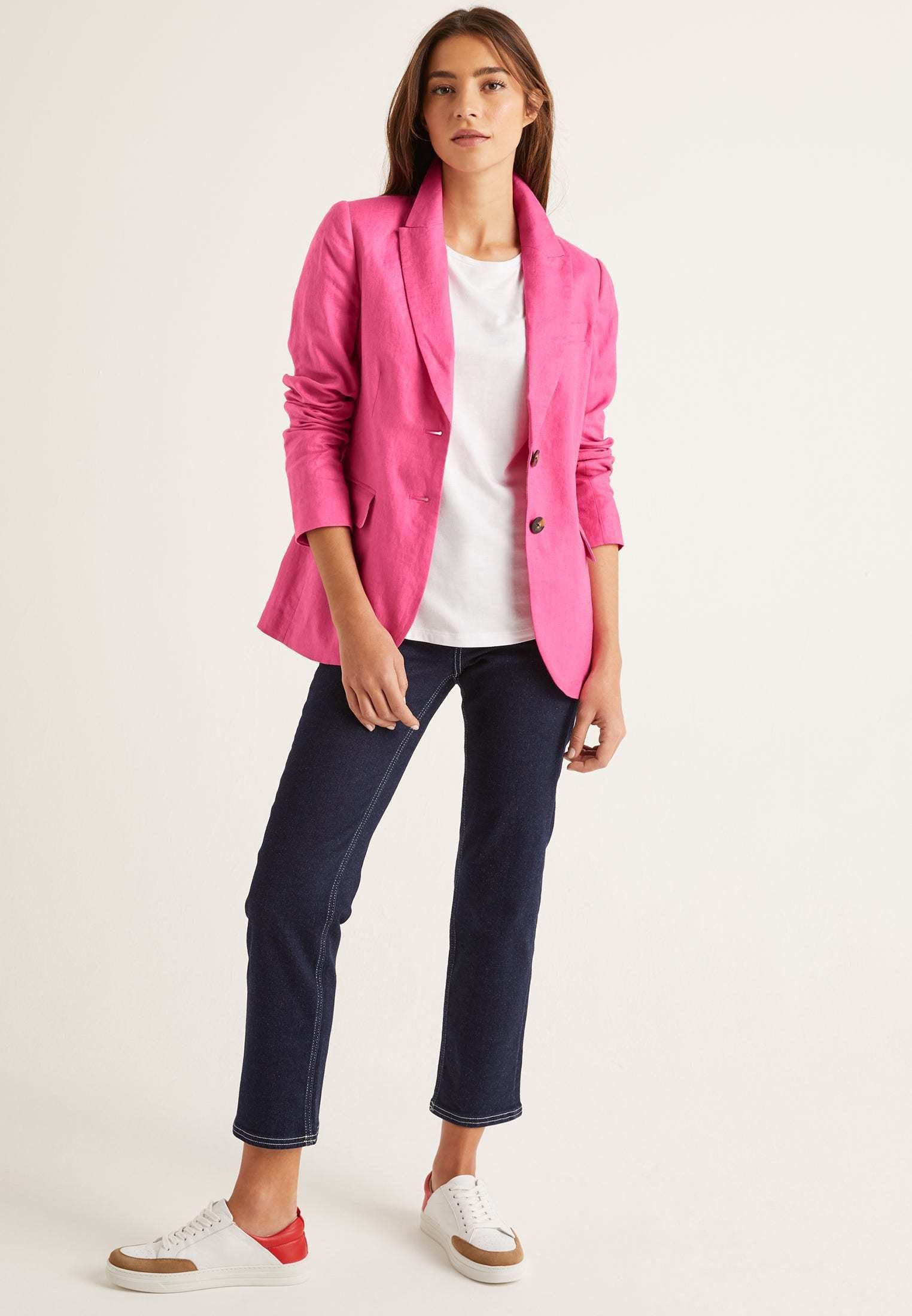 boden pink blazer