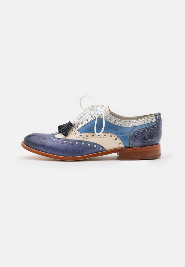 AMELIE 70 - Derbies - moroccan blue/tan/silver/white/natural