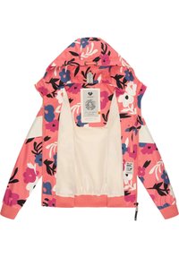 Ragwear ÜBERGANGS NUGGIE BLOCK FLOWER - Ūdensnecaurlaidīga jaka - coralle