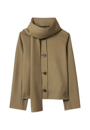 Luisa Cerano, LUISA CERANO DOUBLEFACE-JACKE MIT SCHAL - Summer jacket - salbei