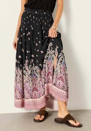 FatFace, REGULAR FIT - HARPER MIDI SKIRT . - Faltenrock - black paisley