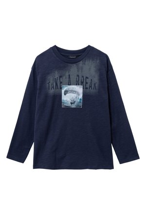 LENTICULAR  - Long sleeved top - navy blue