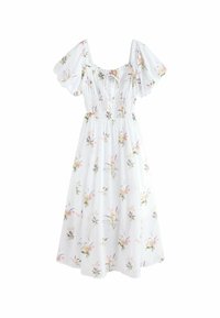 Next PUFF SLEEVE MIDI - Päevakleit - white ground