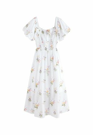 Next PUFF SLEEVE MIDI - Kasdienė suknelė - white ground