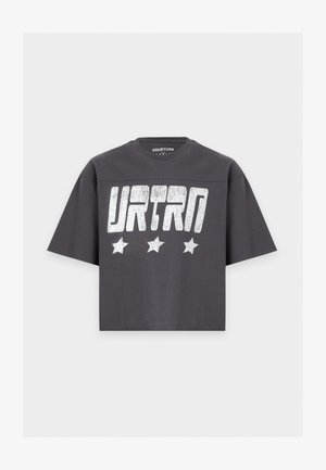 YOURTURN, UNISEX SQUARE CROP FIT - T-shirt imprimé - asphalt