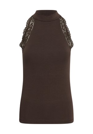 Kaffe, KABELJA HALTERNECK - Débardeur - chocolate brown