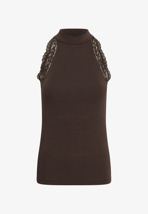 Kaffe, KABELJA HALTERNECK - Débardeur - chocolate brown