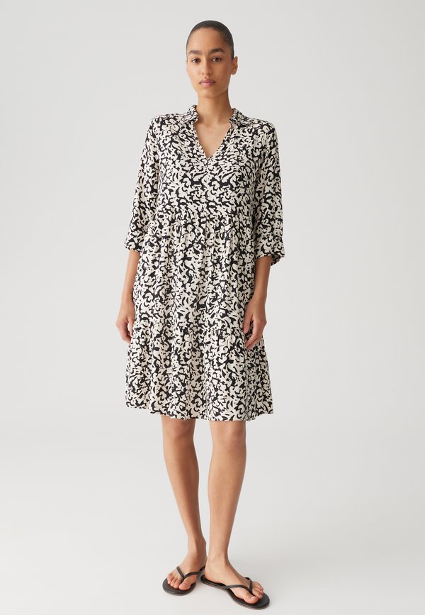 REGULAR A-LINIE 3/4 SLEEVE PRINT VOLANTS - Freizeitkleid