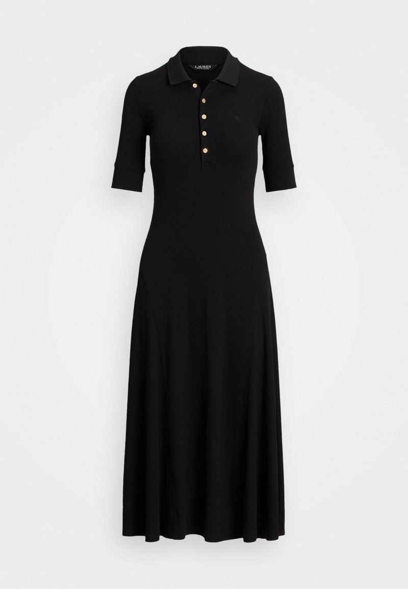 Lauren Ralph Lauren COTTON BLEND POLO DRESS - Rochie tricotată - black