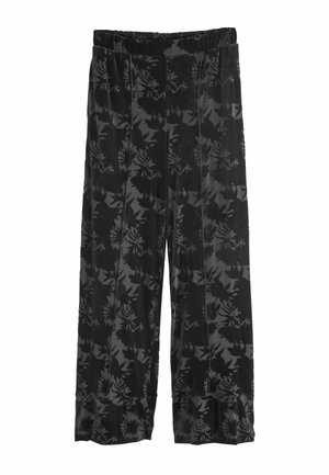 PETITE FIT - FLORAL - Pantaloni - black