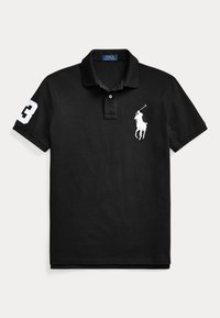 CUSTOM SLIM FIT BIG PONY MESH POLO SHIRT - Poloshirt - black