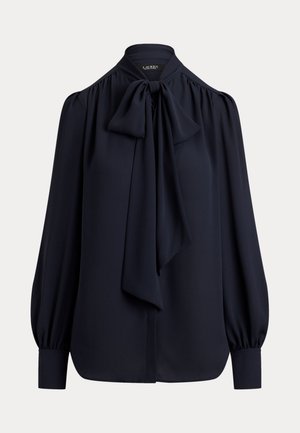 Lauren Ralph Lauren, GEORGETTE TIE-NECK BLOUSE - Chemisier - navy