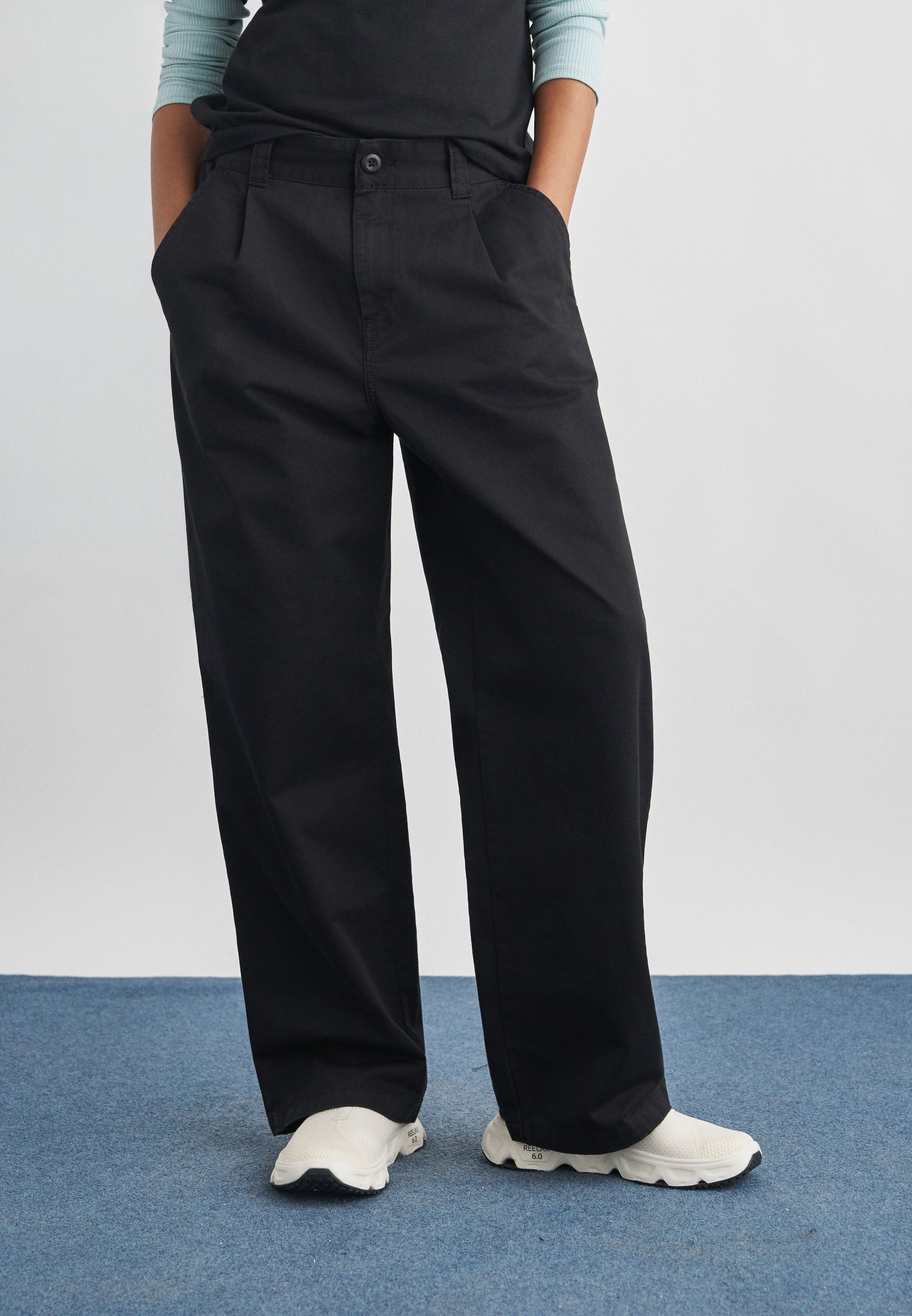Carhartt WIP MARV PANT LENEXA - Trousers - black stone washed