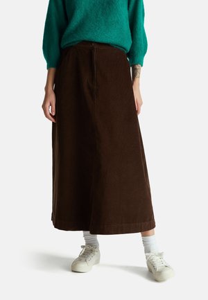 MIDI - Áčková sukně - brown