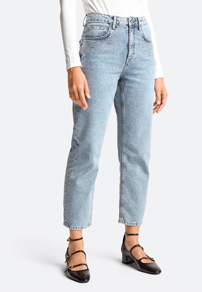 Rich & Royal CROPPED - Tiesaus kirpimo džinsai - denim blue
