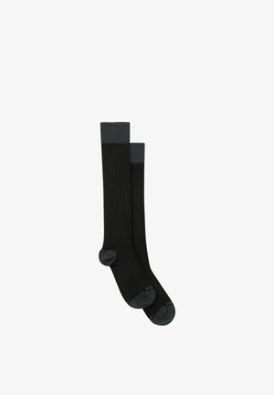 Boggi Milano, BOGGI MILANO B TECH RIBBED SOCKS IN PERFORMANCE YARN - Chaussettes hautes - black