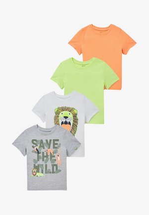 4 PACK - Print T-shirt - neon yellow
