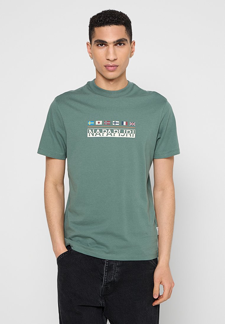 Napapijri T-shirt print groen Napapijri T-shirt print groen