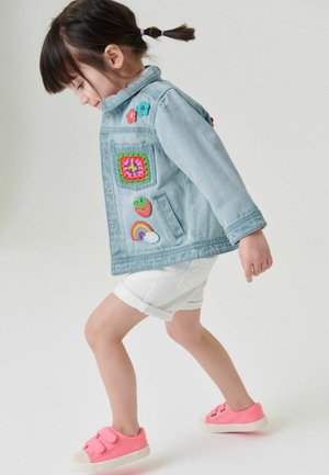 CROCHET EMBROIDERED - Giacca di jeans - mid blue