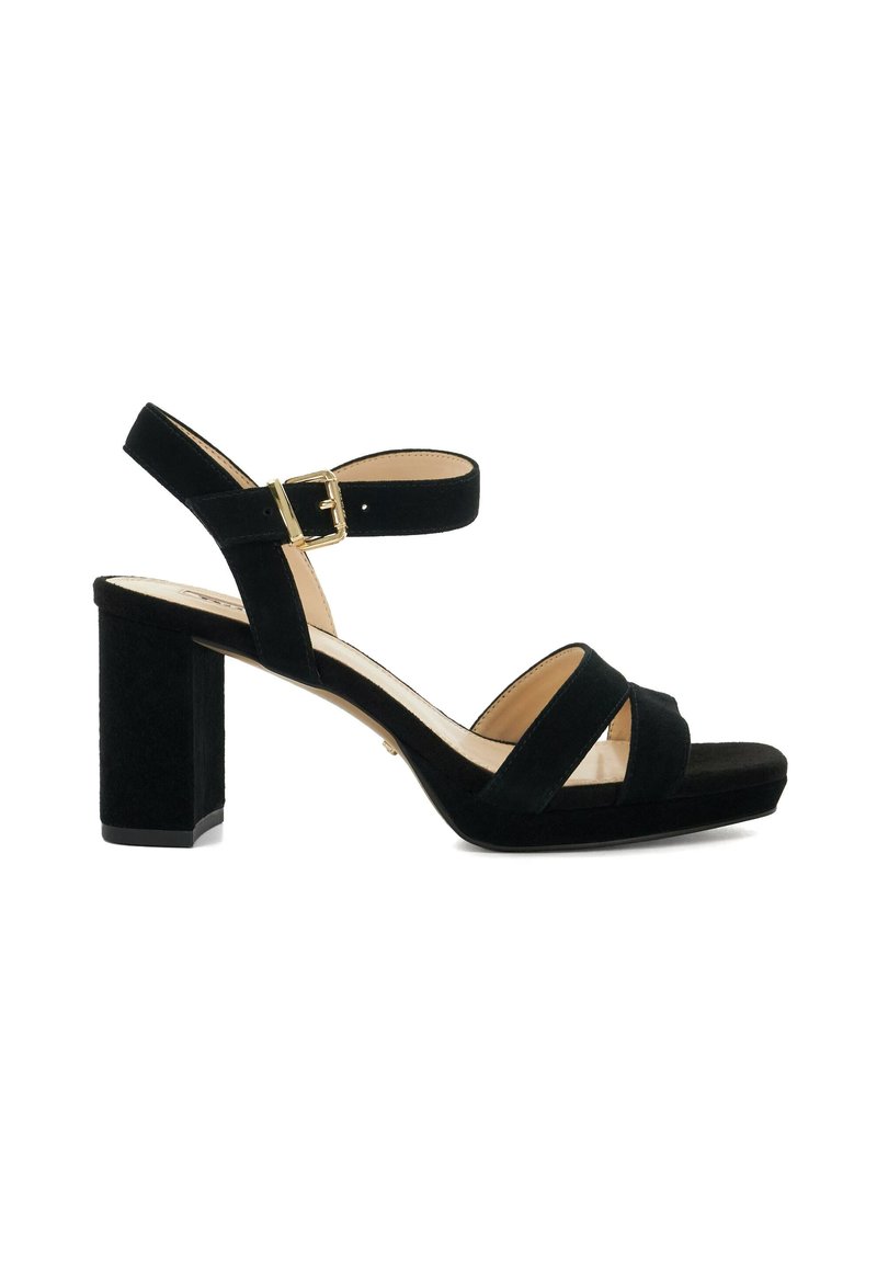 Dune London Sandalen met plateauzool - black